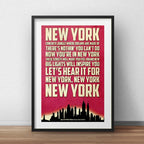 Cuadro Alicia Keys New York Letra Arte Decoracion Paspartú Marco Negro
