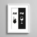 Cuadro Am Pm Mate Vino Cocina Living Decoracion Con Paspartú
