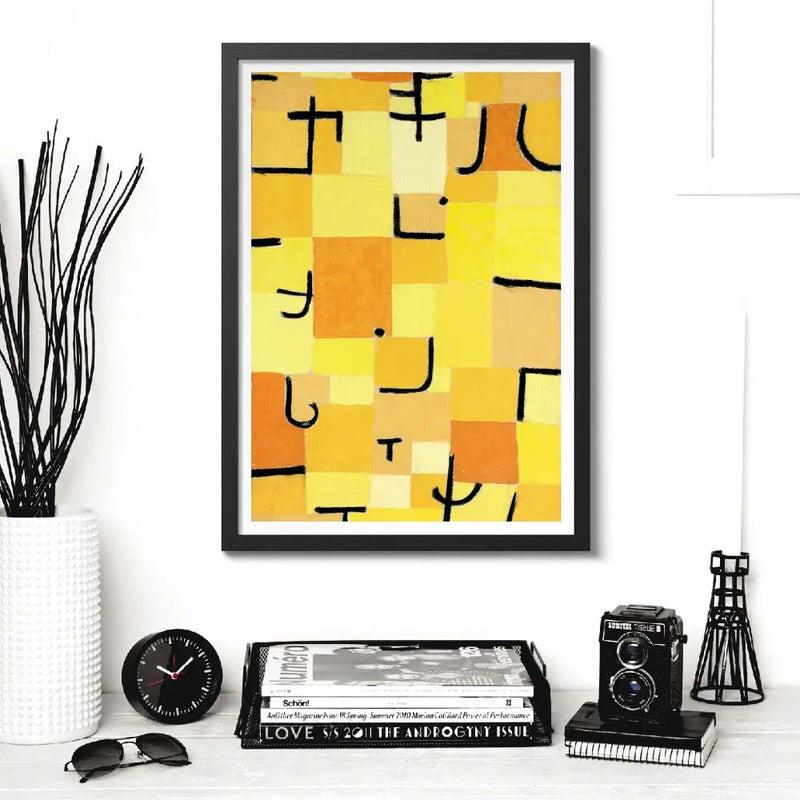 Cuadro Paul Klee Arte Obras Pintor Exposición Decoracion Signs In Yellow Marco Negro