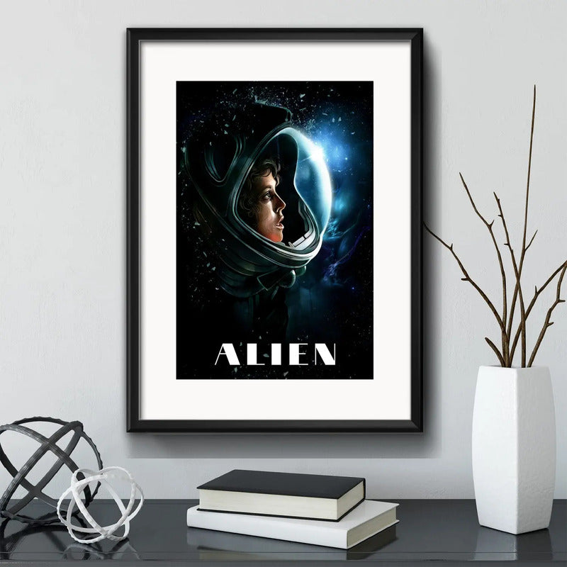 Cuadro Alien El Octavo Pasajero Película Cinema Con Paspartú Modelo 2 Negro