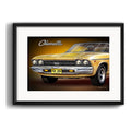 Cuadro Autos Antiguos Modelos Marcas Retro Arte Con Paspartu Chevrolet Chevelle Ss 396 Con Marco Negro