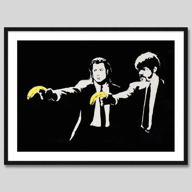 Cuadro Banksy Peel Fiction Arte Pelicula Pulp Tarantino Marco Negro