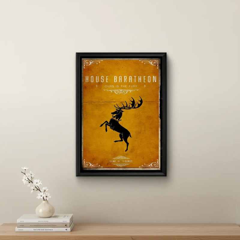 Cuadro Casas De Game Of Thrones Juego De Tronos Decoracion