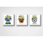 Set 3 Cuadros Baby Animales Decoracion Dormitorio Infantil