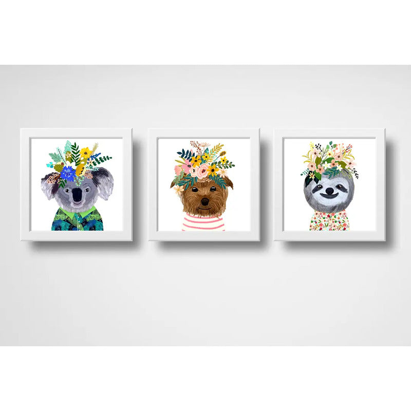 Set 3 Cuadros Baby Animales Decoracion Dormitorio Infantil