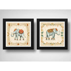 Set 2 Cuadros Elefante India Hindu Arte Decoracion