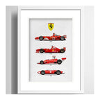 Cuadro Formula 1 Ferrari Autos Carrera Modelos Con Paspartu