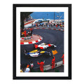Cuadro Ayrton Senna Monaco 1992 Formula 1 Foto Icônica F1 Marco Negro