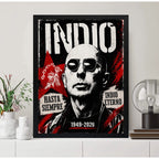 Cuadro Indio Solari Eterno Los Redondos Homenaje Rock Brs1 Marco Negro