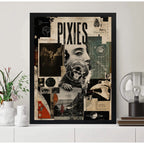 Cuadro Pixies Rock Arte Vintage Surfer Rosa Album Musica Marco Negro