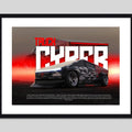 Cuadro Cybertruck Tesla Auto Modelo Arte Decoracion Marco Negro