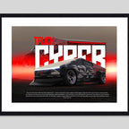 Cuadro Cybertruck Tesla Auto Modelo Arte Decoracion Marco Negro