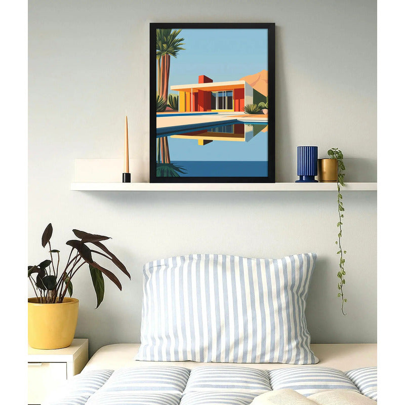 Cuadro Arquitectura Moderna Bauhaus Proyectos De Decoracion Casa Oasis Moderno David Hockney Negro