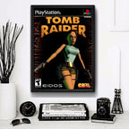 Cuadro Tomb Raider Lara Croft Game Retro Videojuego Ps Gamer Marco Negro