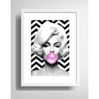 Cuadro Marilyn Monroe Chicle Pop Fashion Decoracion Paspartú