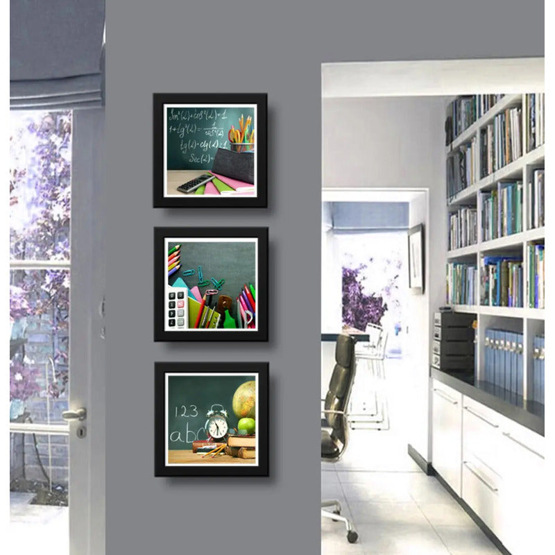 Set 3 Cuadros Educación Pedagogía Escuela Brs2 Decoracion