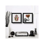 Set 2 Cuadros Hamsa Efefante Flores Amor Pop Art Decoracion