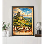 Cuadro Lavalleja Cerro Artigas Minas Paisajes Retro Uruguay Marco Negro