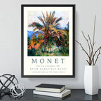 Cuadro Dormitorio Living Claude Monet Palmeras En Bordighera Marco Negro