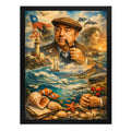 Cuadro Pablo Neruda Arte Retro Obras Escritor Poeta Chileno Marco Negro