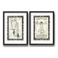 Set 2 Cuadros Medico Estetoscópio Hombre Vitruvio Paspartu