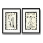 Set 2 Cuadros Medico Estetoscópio Hombre Vitruvio Paspartu