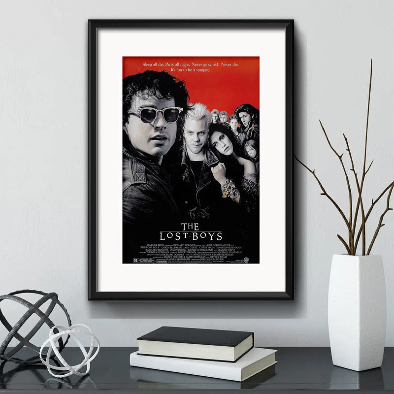 Cuadro Los Muchachos Perdidos Lost Boys Pelicula Paspartú Modelo 1 Con Marco Negro