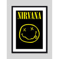 Cuadro Nirvana Smile Rock Grunge Musica Arte Decoracion Marco Negro