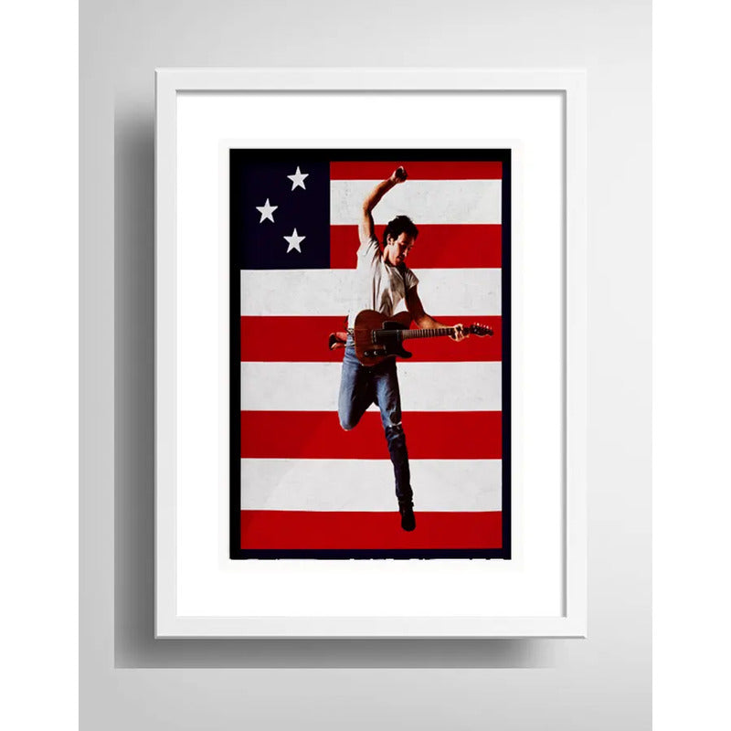 Cuadro Bruce Springsteen Arte Rock Decoracion Con Paspartú
