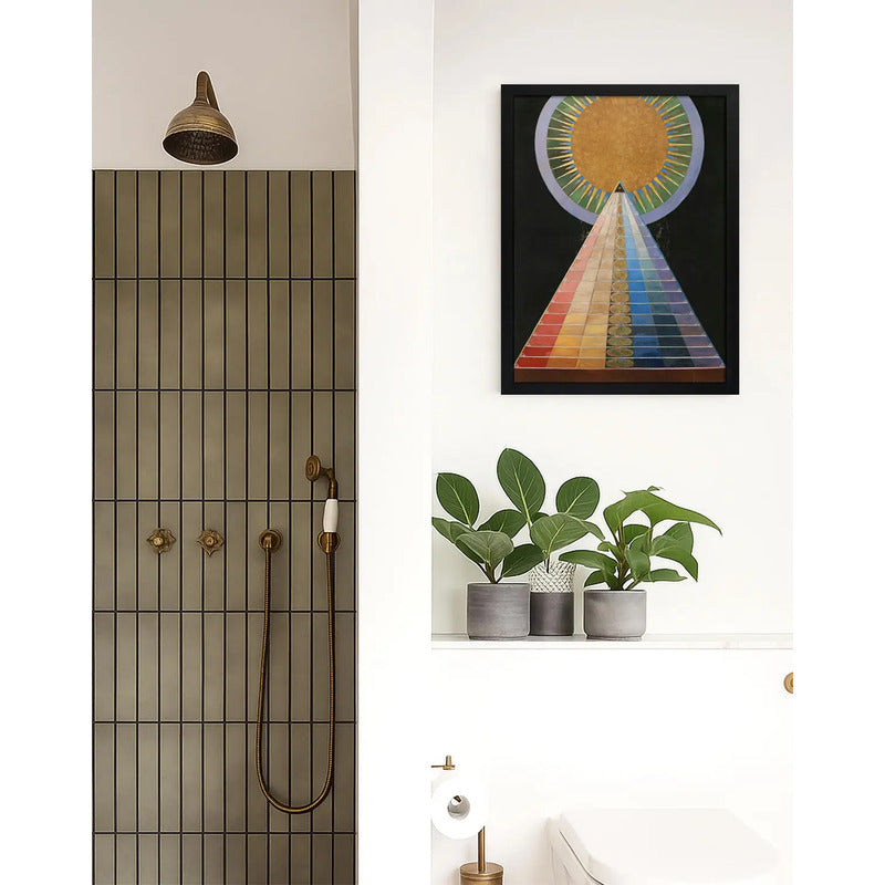Cuadro Dormitorio Living Hilma Af Klint Arte Altarpiece N. 1 Marco Negro