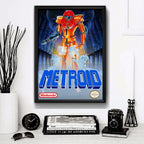 Cuadro Metroid Samus Nintendo Game Videojuego Decoracion Bs3 Marco Negro