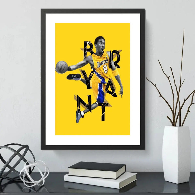 Cuadro Kobe Bryant Lakers 8 Black Mamba Basket Baloncesto Marco Negro