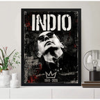 Cuadro Indio Solari Eterno Los Redondos Homenaje Rock Brs2 Marco Negro