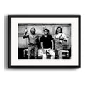 Cuadro Nirvana Blanco Y Negro Banda Rock Musica Con Paspartú Marco Negro
