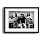 Cuadro Nirvana Blanco Y Negro Banda Rock Musica Con Paspartú Marco Negro