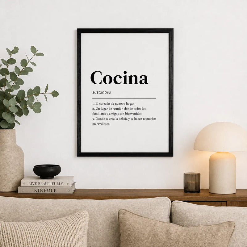 Cuadro Living Comedor Cocina Definicion Significado Arte Marco Negro