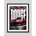 Cuadro Dodge Viper Acr Auto Modelo Carrera Decoracion Marco Negro