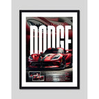 Cuadro Dodge Viper Acr Auto Modelo Carrera Decoracion Marco Negro