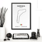 Cuadro Pistas De Carreras Autodromo Formula 1 Minimalista Monza Italia Marco Negro