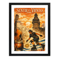 Cuadro Patines Mate Sentir Viento Frase Montevideo Deportes Marco Negro