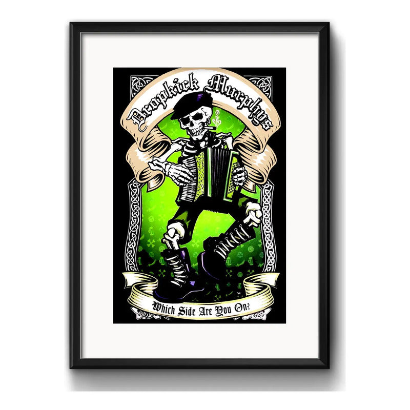 Cuadro Dropkick Murphys Punk Rock Hardcore Con Paspartú Marco Negro