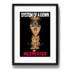 Cuadro System Of A Down Metal Rock Decoracion Con Paspartú Marco Negro