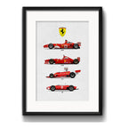 Cuadro Formula 1 Ferrari Autos Carrera Modelos Con Paspartu