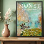 Cuadro Dormitorio Living Claude Monet Barco Estudio El Sena Marco Negro