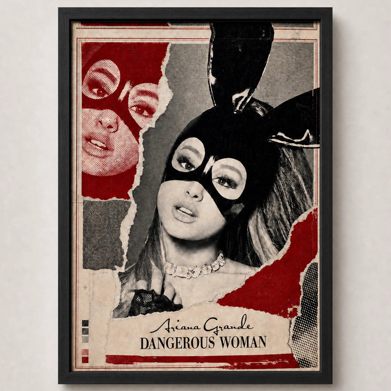 Cuadro Ariana Grande Album Dangerous Woman Musica Pop Marco Negro