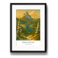 Cuadro Bariloche Patagonia Argentina 53x43cm Con Paspartú Marco Negro