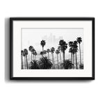 Cuadro Los Angeles En Blanco Y Negro 53x43cm Con Paspartú Marco Negro