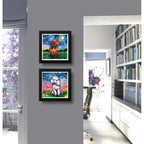 Set 2 Cuadros Perro Van Gogh Poodle Dachshund Decoracion