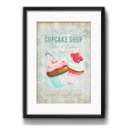 Cuadro Bake Frase Chef Cocina Cupcakes 2 Bakery Con Paspartu Marco Negro