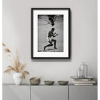 Cuadro Muhammad Ali Boxeo Submarino Deporte 53x43cm Paspartú Marco Negro